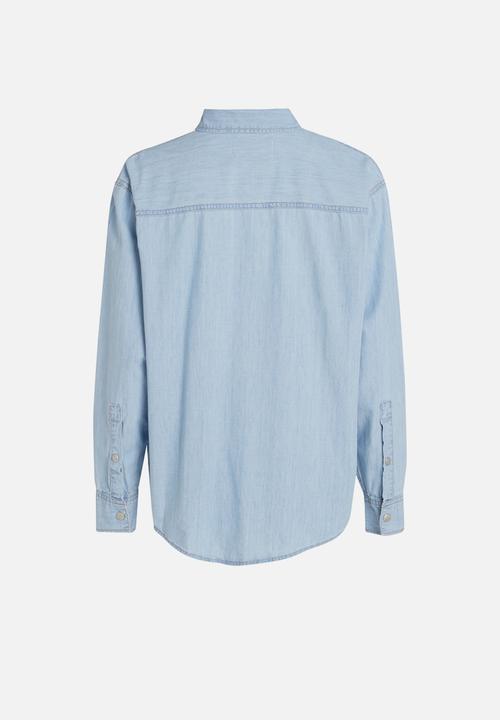 Calvin Klein - Oversized ls denim shirt - denim light