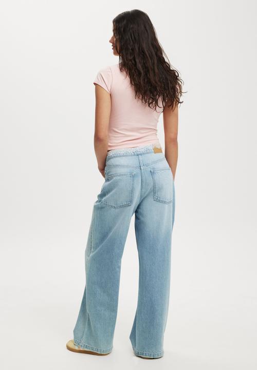 Cotton On - Super Baggy Jean - Cloud Blue/Lace