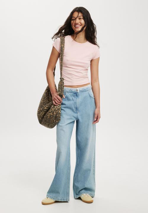 Cotton On - Super Baggy Jean - Cloud Blue/Lace