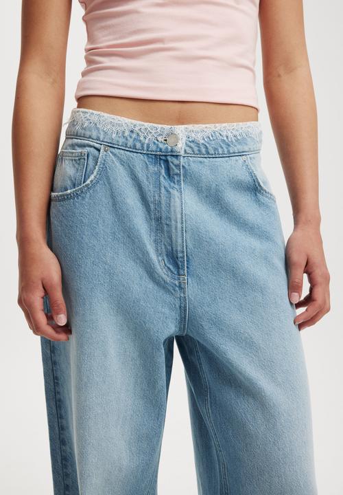Cotton On - Super Baggy Jean - Cloud Blue/Lace