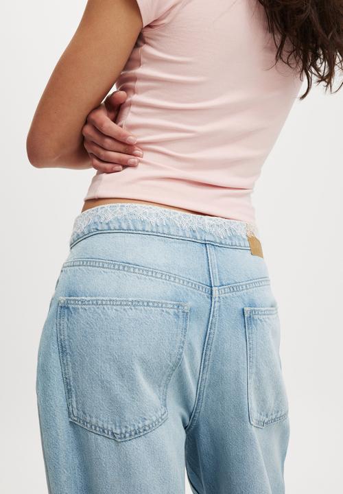 Cotton On - Super Baggy Jean - Cloud Blue/Lace