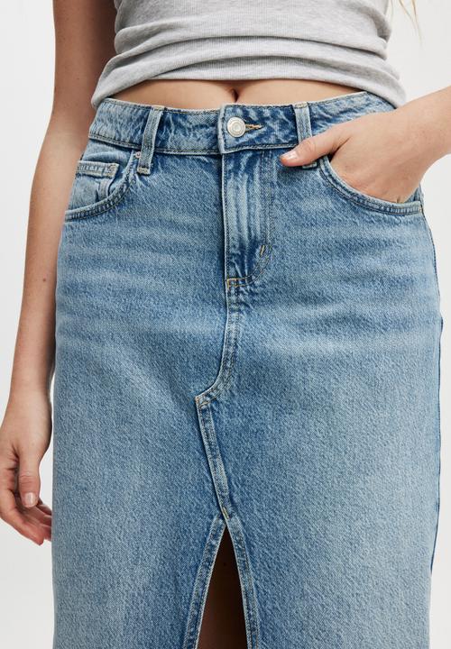 Cotton On - Bailey Denim Maxi Skirt - Saltwater Blue