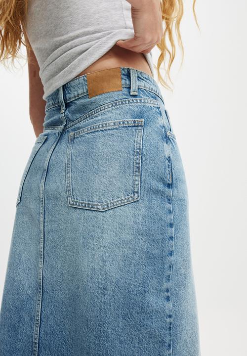 Cotton On - Bailey Denim Maxi Skirt - Saltwater Blue