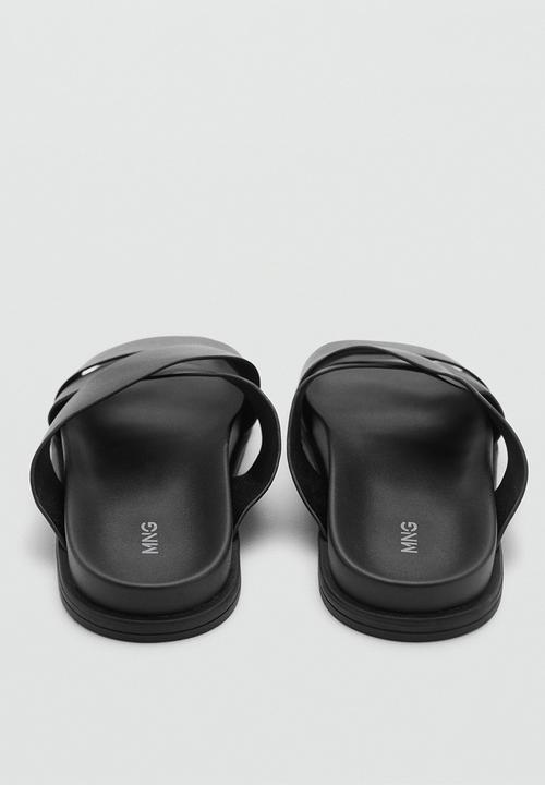 MANGO - Sandals Biopala - Black leather
