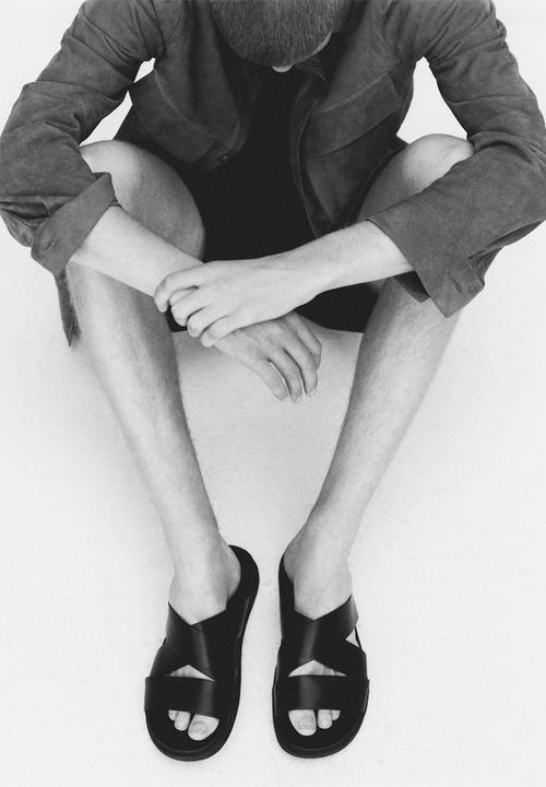 MANGO - Sandals Biopala - Black leather