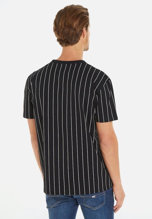 Tommy Hilfiger - Tjm reg vertical stripe tee ext - Black