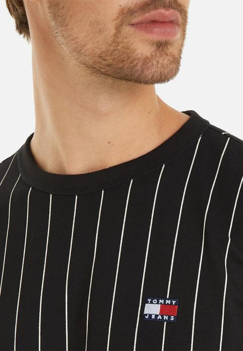 Tommy Hilfiger - Tjm reg vertical stripe tee ext - Black