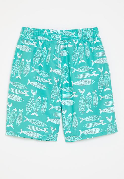 Pop Candy - Printed board shorts-light blue