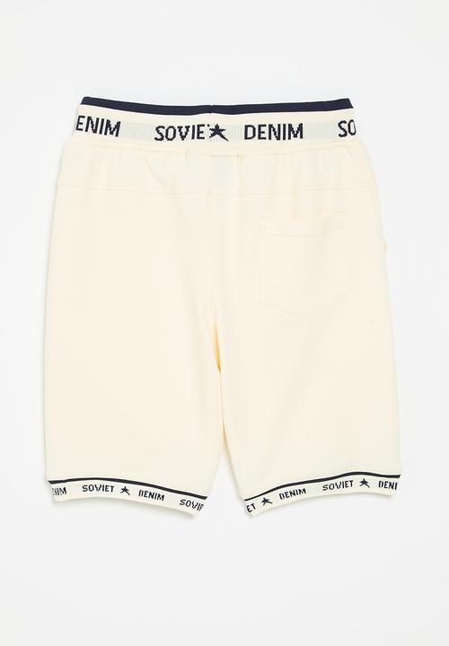 SOVIET - Boys track short - cream