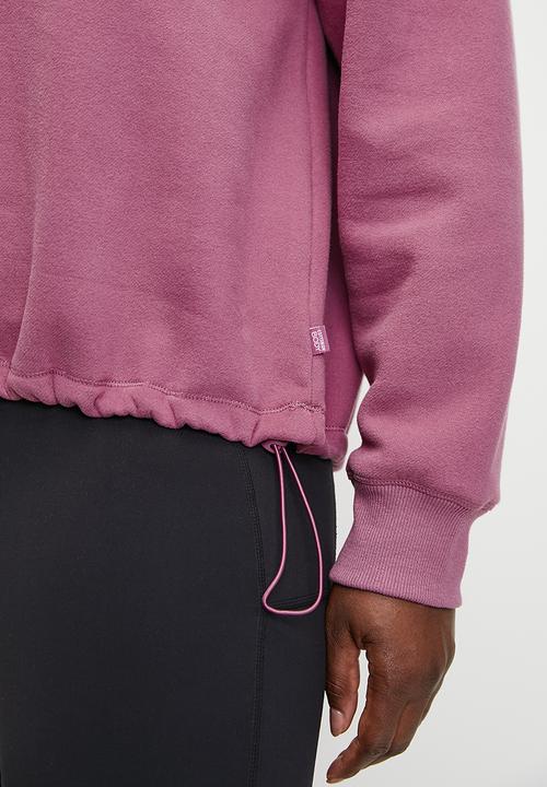 Cotton On - Plus Plush Essential Half Zip Jumper - Red Violet