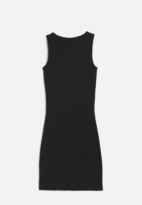 PUMA - Classics Ribbed Sleeveless Dress - Puma Black
