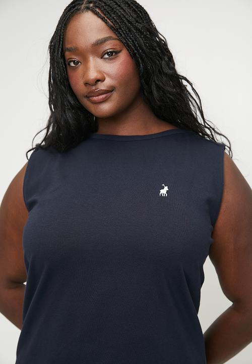 POLO - Plus wmn ashton sl boat neck top - navy