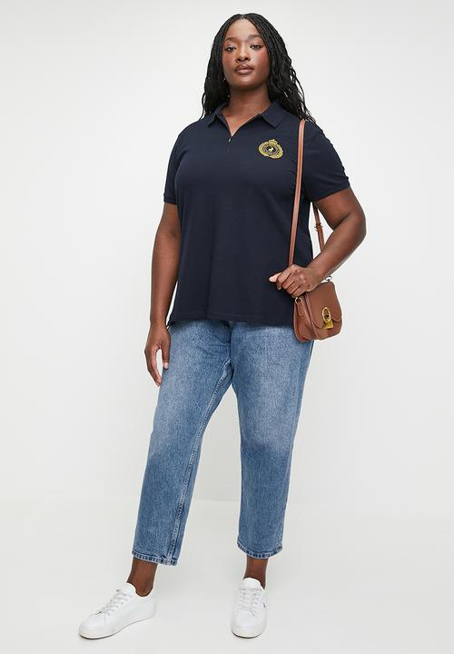 POLO - Plus wmn morgan ss crest golfer - navy