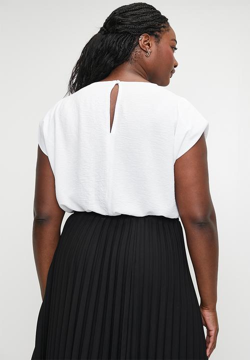 edit - Basic grown sleeve shell plus - white