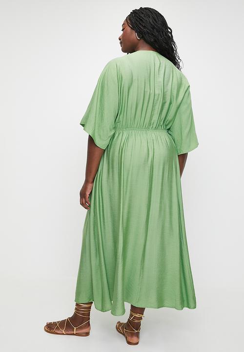 Me&B - Plus the bead kaftan dress - springgreen