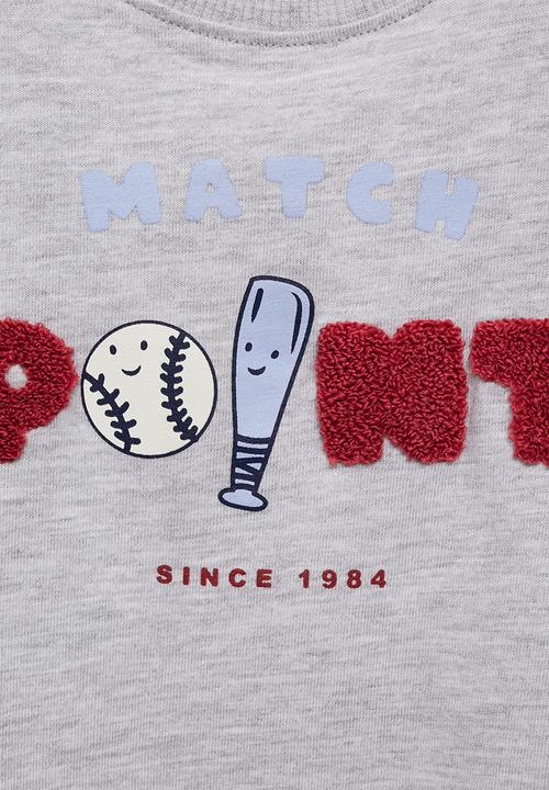 MANGO - T-shirt point - medium grey