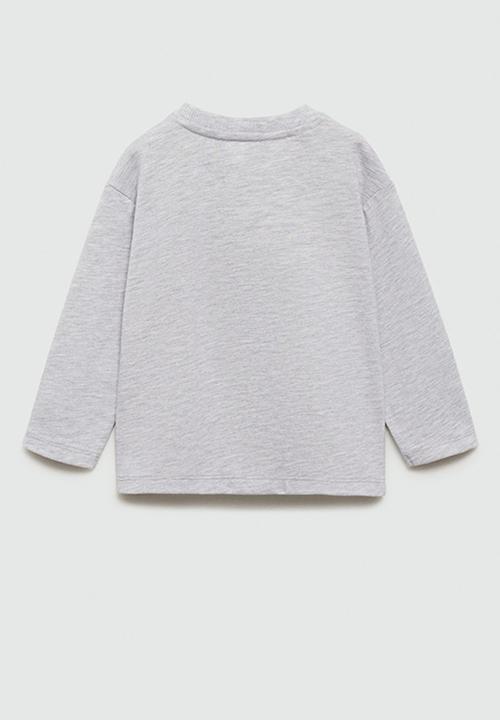 MANGO - T-shirt point - medium grey
