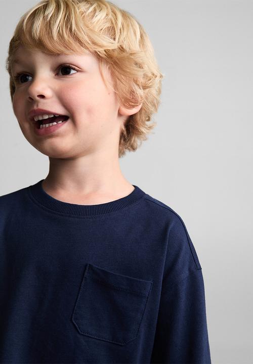 MANGO - T-shirt basicab7 - navy
