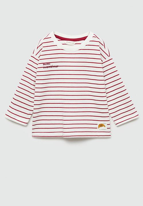 MANGO - T-shirt fromage - red