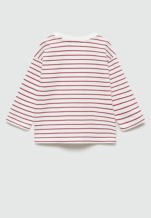 MANGO - T-shirt fromage - red