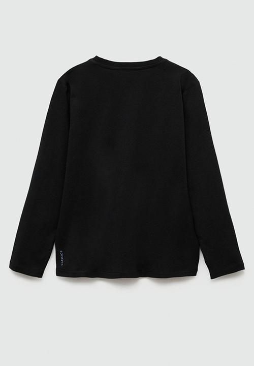 MANGO - T-shirt basica7 - black