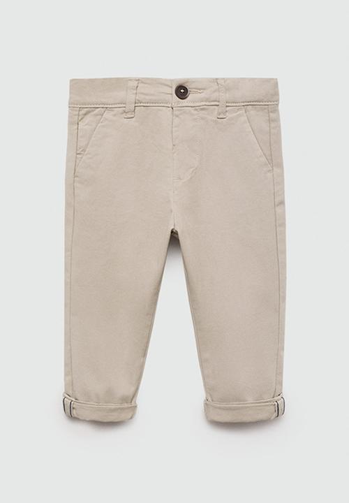 MANGO - Trousers chino7 - natural