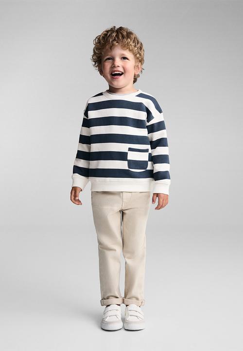 MANGO - Sweatshirt stripeb7 - navy