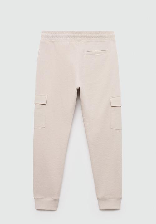 MANGO - Trousers cargo - light pastel brown