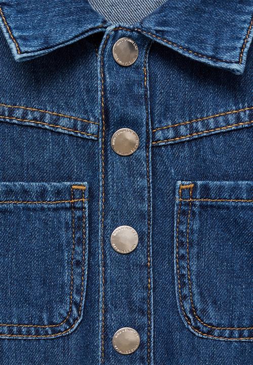 MANGO - One-piece suit worker - open blue