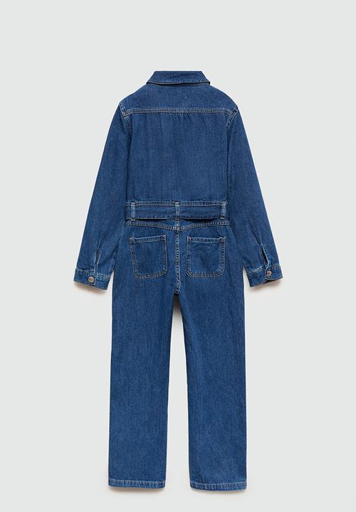 MANGO - One-piece suit worker - open blue