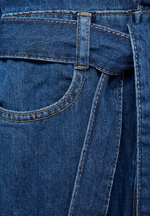 MANGO - One-piece suit worker - open blue