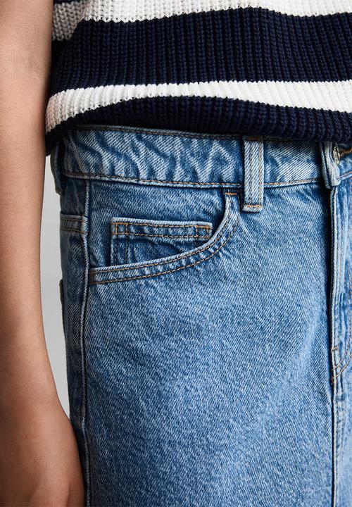 MANGO - Skirt stella - open blue