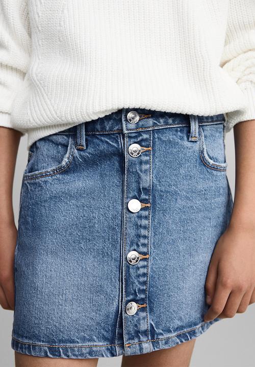 MANGO - Skirt lily - open blue