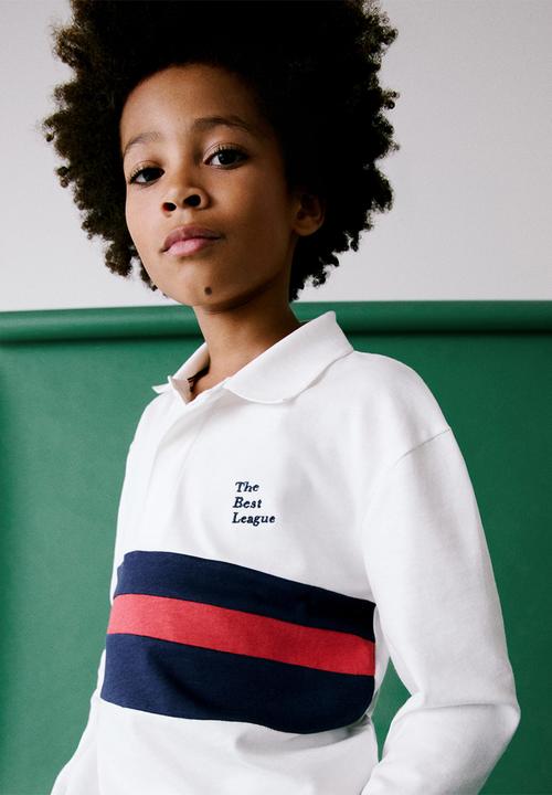 MANGO - Polo shirt central - natural