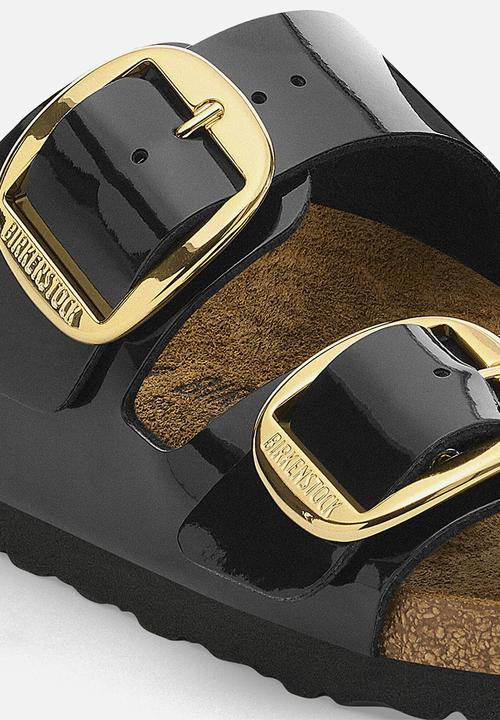 Birkenstock - Arizona platform narrow - black & gold 
