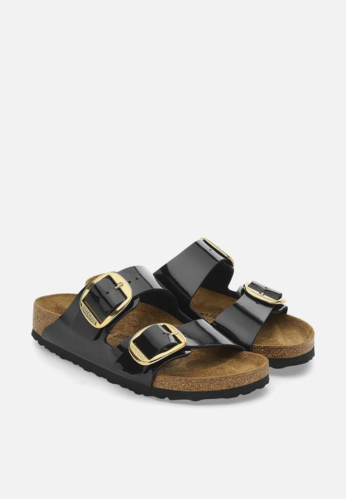 Birkenstock - Arizona platform narrow - black & gold 