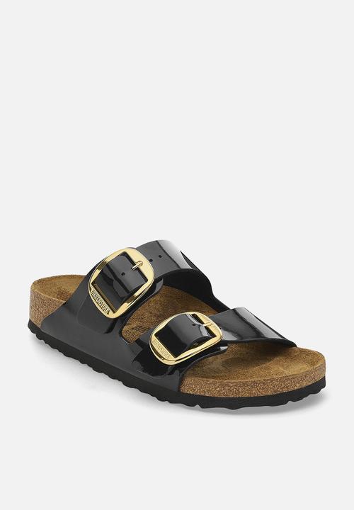 Birkenstock - Arizona platform narrow - black & gold 