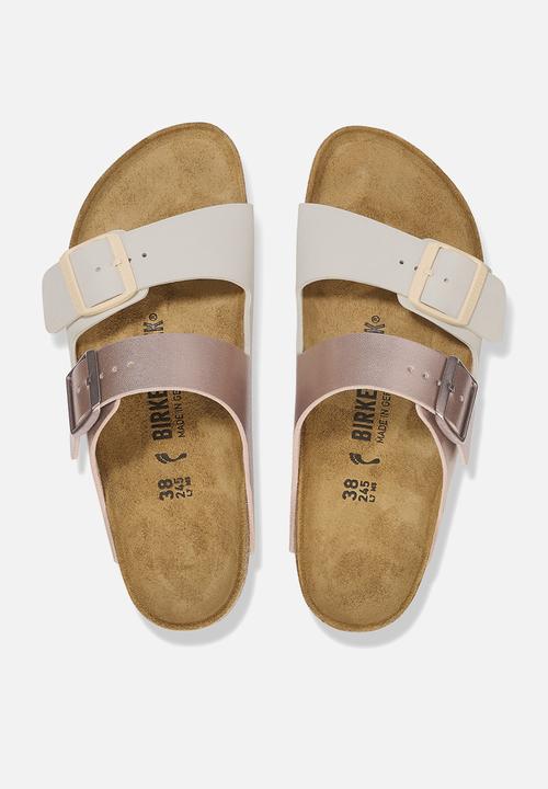 Birkenstock - Arizona split narrow - eggshell/metallic copper