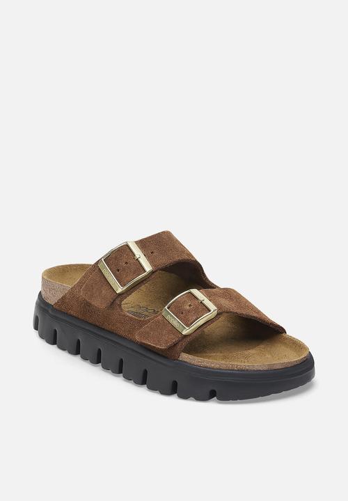 Birkenstock - Arizona chunky suede narrow - dark tea/black