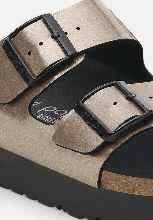 Birkenstock - Arizona platform narrow - metallic taupe