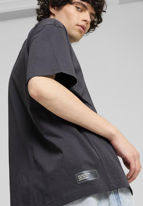 PUMA - Club de Course Graphic Tee - Galactic Grey