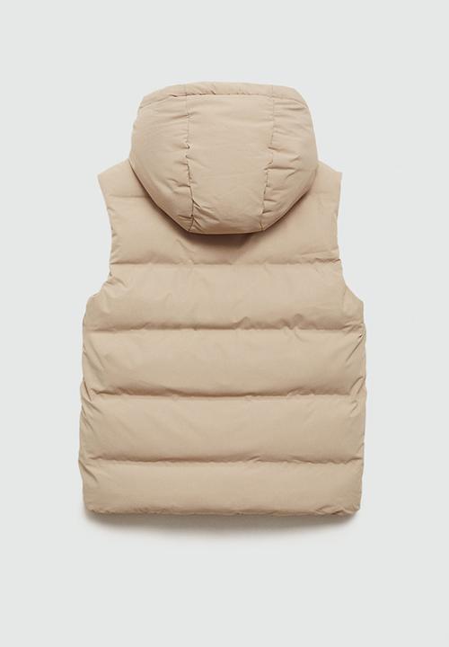 MANGO - Waistcoat manel - natural