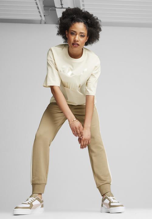 PUMA - Classics Oversized Shiny Logo Tee - Alpine Snow
