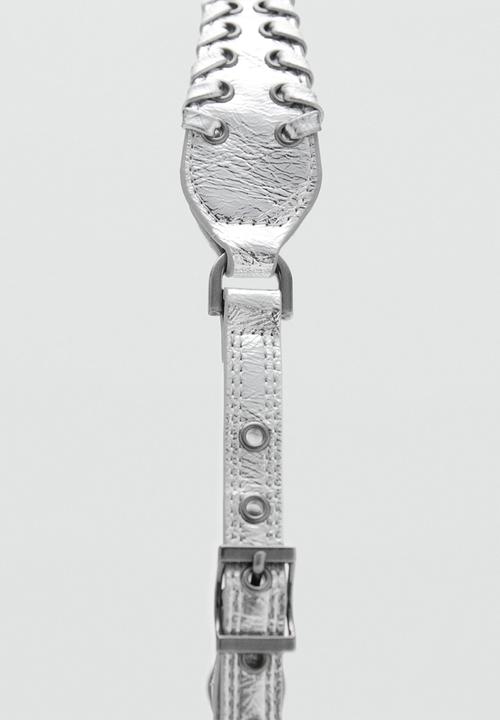 MANGO - Shoulder bag valentin - silver