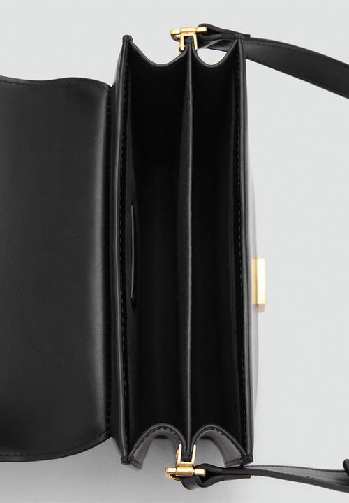 MANGO - Shoulder bag fiore - black