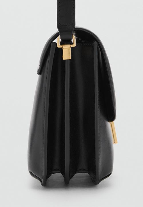 MANGO - Shoulder bag fiore - black