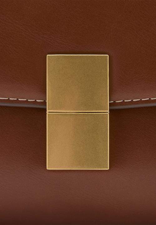 MANGO - Shoulder bag fiore - medium brown