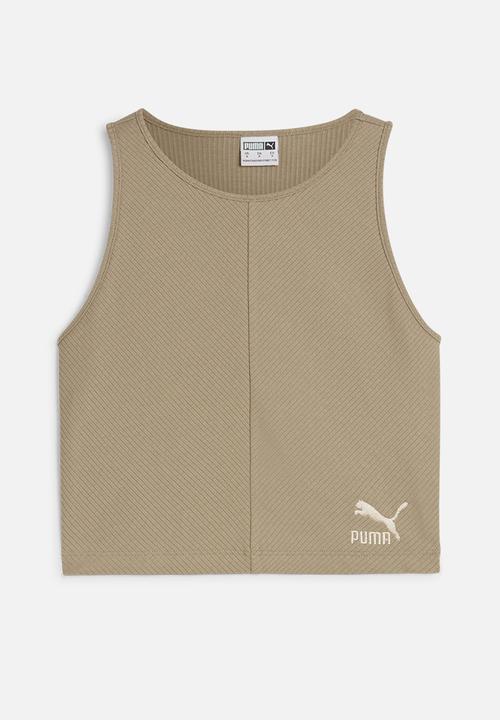 PUMA - Classics Ribbed Crop Top - Oak Branch