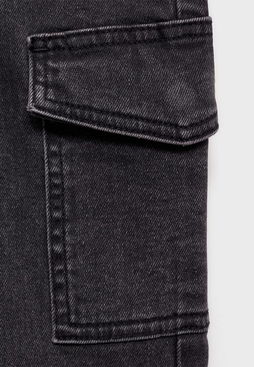 MANGO - Jeans cargo7 - charcoal
