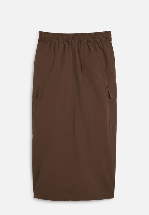 PUMA - Downtown Cargo Midi Skirt Wv - Espresso Brown